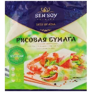 Рисовая бумага SENSOY Премиум крупная (10шт*22мм) /пакет/ 100г*20 Рисовая бумага SENSOY Премиум крупная (10шт*22мм) /пакет/ 100г*20