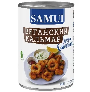 Грибы SAMUI VEGAN CALAMARI Королевская вешенка "Веганский Кальмар" (готовый продукт) /жесть/ 425г*24