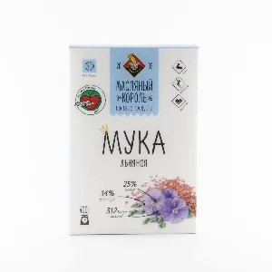 Мука МАСЛЯНЫЙ КОРОЛЬ льняная пищевая /коробка/ 400г*20 Мука МАСЛЯНЫЙ КОРОЛЬ льняная пищевая /коробка/ 400г*20