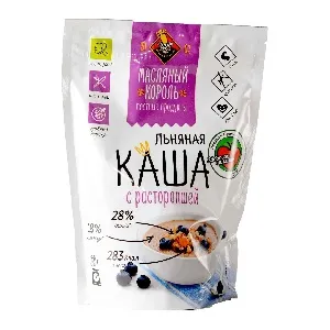 Каша МАСЛЯНЫЙ КОРОЛЬ льняная с расторопшей /дой-пак/ 300г*20