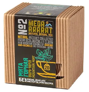 Чай MEGA ARARAT №2 мята горная (20 пакетиков*1,5г) /картон/ 30г*16