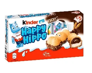Батончик вафельный KINDER Kinder Happy Hippo Cacao "Счастливый бегемотик" с какао-молочной начинкой 103,5г*10