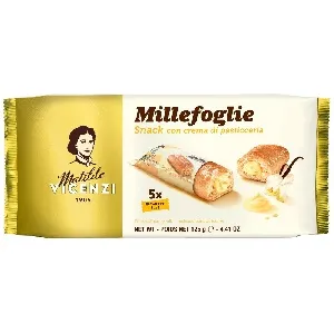 Пирожные VICENZI BISCOTTI [3273] Millefoglie слоёные трубочки с начинкой из заварного крема 125г*16