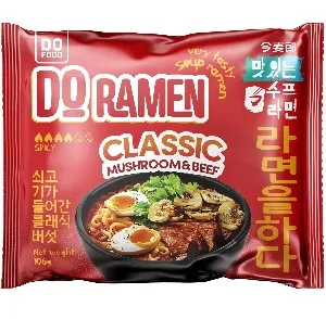 ***Лапша DO FOOD "DO Ramen Classic mushroom&beef" Классический с грибами со вкусом говядины /пакет/ 106г*30