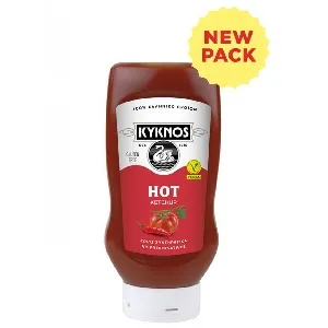 Кетчуп KYKNOS HOT томатный острый /пластик/ 560г*12