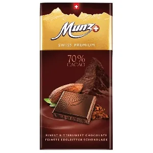 Шоколад MUNZ горький 70% какао 100г*12