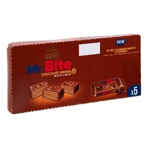 Вафли TOREN Mr.Bite в шоколадной глазури из молочного шоколада с шоколадной начинкой 190г*20 Вафли TOREN Mr.Bite в шоколадной глазури из молочного шоколада с шоколадной начинкой 190г*20