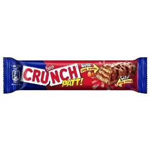 Батончик CRUNCH Nestle PATT хрустящая вафля с воздушным рисом и ореховой пастой в молочном шоколаде /шоубокс/ 27г*12