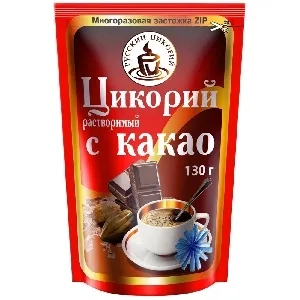 Цикорий РУССКИЙ ЦИКОРИЙ порошкообразный КАКАО /дойпак/ 130г*12