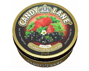 Леденцы CANDY LANE Черная смородина-Клубника 200г*24