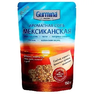 Приправа GURMINA Ароматная соль Мексиканская /зип-пакет/ 150г*10 Приправа GURMINA Ароматная соль Мексиканская /зип-пакет/ 150г*10