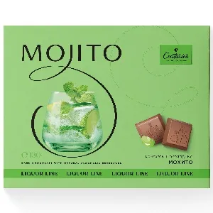 Конфеты COUTURIER LIQUOR LINE шоколадные со вкусом "MOJITO" /картон/ 130г*10