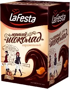 Горячий шоколад LA FESTA "Карамель" (22гх10шт.) /картон/ 220г*6