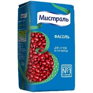 Фасоль МИСТРАЛЬ красная для супов и гарниров /пакет/ 450г*12