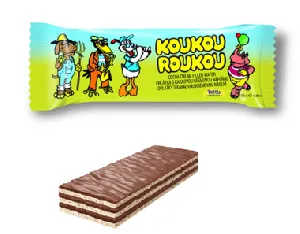 Вафли Tottis KOUKOU ROUKOU RETRO в мол.шок. с какао-кремовой нач. 25г*20 (20*20блоч.)