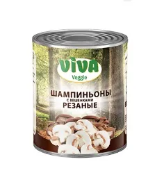 Шампиньоны VIVA Veggie с вешенками резаные /жесть/ 425млг*12 Шампиньоны VIVA Veggie с вешенками резаные /жесть/ 425млг*12