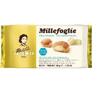 Пирожные VICENZI BISCOTTI [5231] Millefoglie слоеные с молочным кремом и белым шоколадом 100г*10