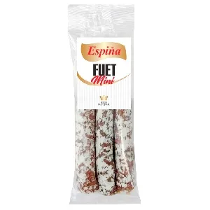 Колбаса ESPINA Fuet - mini "Фуэт - мини" из свинины сыровяленая полусухая 60г*15 Колбаса ESPINA Fuet - mini "Фуэт - мини" из свинины сыровяленая полусухая 60г*15