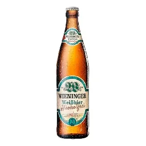 Пиво WIENINGER WEISBIER ALKOHOLFREI нефильтрованное безалкогольное /стекло/ 0,5л*20