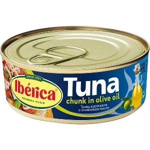 Тунец IBERICA кусочки в оливковом масле /жесть/ 150г*24
