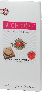 Шоколад BUCHERON BLANC EDITION молочный с малиной /картон/ 85г*10