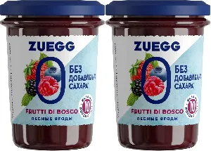 Набор Конфитюр ZUEGG Zero Лесные ягоды БЕЗ САХАРА 220г*2штуки