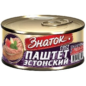 Паштет ЗНАТОК Эстонский ГОСТ Р 55336 /жесть-ключ/ 230г*24