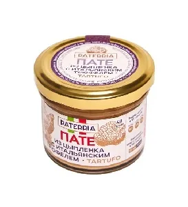 Пате PATERRIA из цыпленка с итальянским трюфелем – tartufo /стекло/ 90г*8