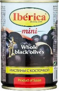 Маслины IBERICA с косточкой "MINI" /жесть/ 300г*12