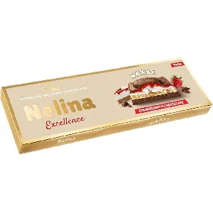Шоколад NELLY Nelina Maxxx Молочный с молочной начинкой, клубника-чизкейк /картон/ 270г*20