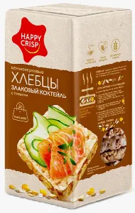 Хлебцы HAPPY CRISP злаковый коктейль с тмином 60г*15