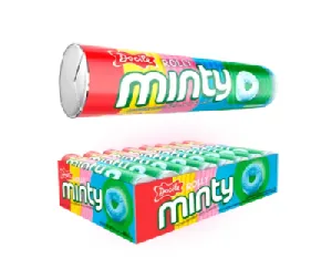 Конфеты DOCILE (80354) ROLLY MINTY FRUIT (Мятные фрукты) блок 29г*16