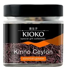 Набор KIOKO KAGOSHIMA BLACK Коллекция черного чая и черного чая с добавками /деревянная коробка с крышкой/ 90г*6