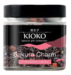 Набор KIOKO OKINAWA BLOSSOM Коллекция черного чая, зеленого чая и улуна /деревянная коробка с крышкой/ 120г*6