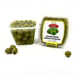 Оливки FIOR DI TERRA зеленые сицилийские без косточки (сухой вес 200г) /пластик/ 450г*16