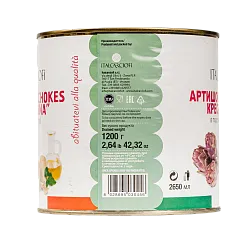 Артишоки ITALCARCIOFI целые по-крестьянски /жесть/ 2500г*6 Артишоки ITALCARCIOFI целые по-крестьянски /жесть/ 2500г*6