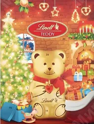 *Адвент-календарь LINDT TEDDY Рождественский /картон/ 170г*10