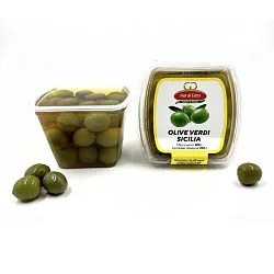 Оливки FIOR DI TERRA зеленые сицилийские с/к (сухой вес 250г) /пластик/ 480г*16