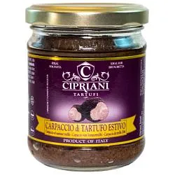 Карпаччо CIPRIANI TARTUFI слайсы из чёрного (летнего) трюфеля /стекло/ 30г*48 Карпаччо CIPRIANI TARTUFI слайсы из чёрного (летнего) трюфеля /стекло/ 30г*48