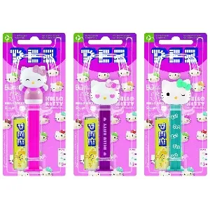 ***Конфета PEZ с игрушкой (ХЕЛЛОУ КИТТИ 2024) импульс 1+2 /шоубокс/ 17г*12