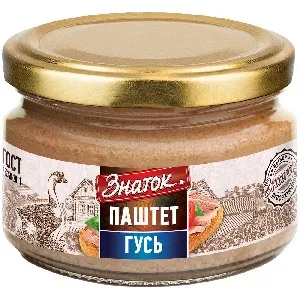 Паштет ЗНАТОК печеночный Гусь ГОСТ Р 54348-2011 /стекло/ 200г*6