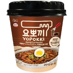 ***Рапокки YOPOKKI Jjajang с соусом Чачжан (рамен с рисовыми палочками) /стакан/ 145г*16