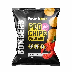 Чипсы BOMBBAR протеиновые со вкусом "Лобстер" /пакет/ 50г*6
