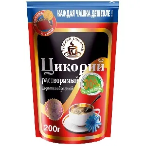 Цикорий РУССКИЙ ЦИКОРИЙ порошкообразный /дойпак/ 200г*12