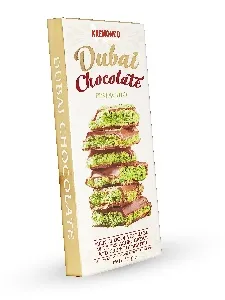 Шоколад KREMONDO «Дубайский» молочный с фисташковой пастой и хрустящим тестом кнафе (шоу-бокс 40г*12) /картон/ 70г*48 Шоколад KREMONDO «Дубайский» молочный с фисташковой пастой и хрустящим тестом кнафе (шоу-бокс 40г*12) /картон/ 70г*48