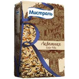 Рис МИСТРАЛЬ Акватика COLOR MIX смесь красного, коричневого и дикого /пакет/ 500г*12