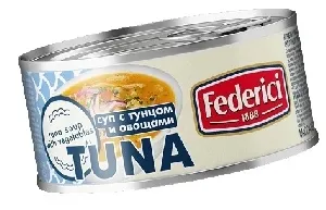 Суп FEDERICI с тунцом, луком и юккой /жесть/ 400мл*24
