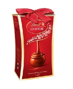 Конфеты LINDT LINDOR молочный Milk Pillar, бант /картон/ 75г*20