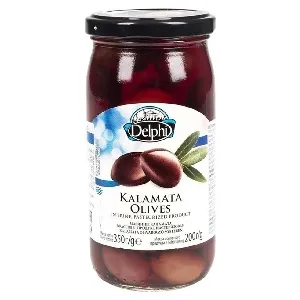 Маслины DELPHI KALAMATA с косточкой в рассоле /стекло/ 350г*12