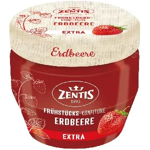 Конфитюр ZENTIS экстра из клубники /стекло/ 230г*10